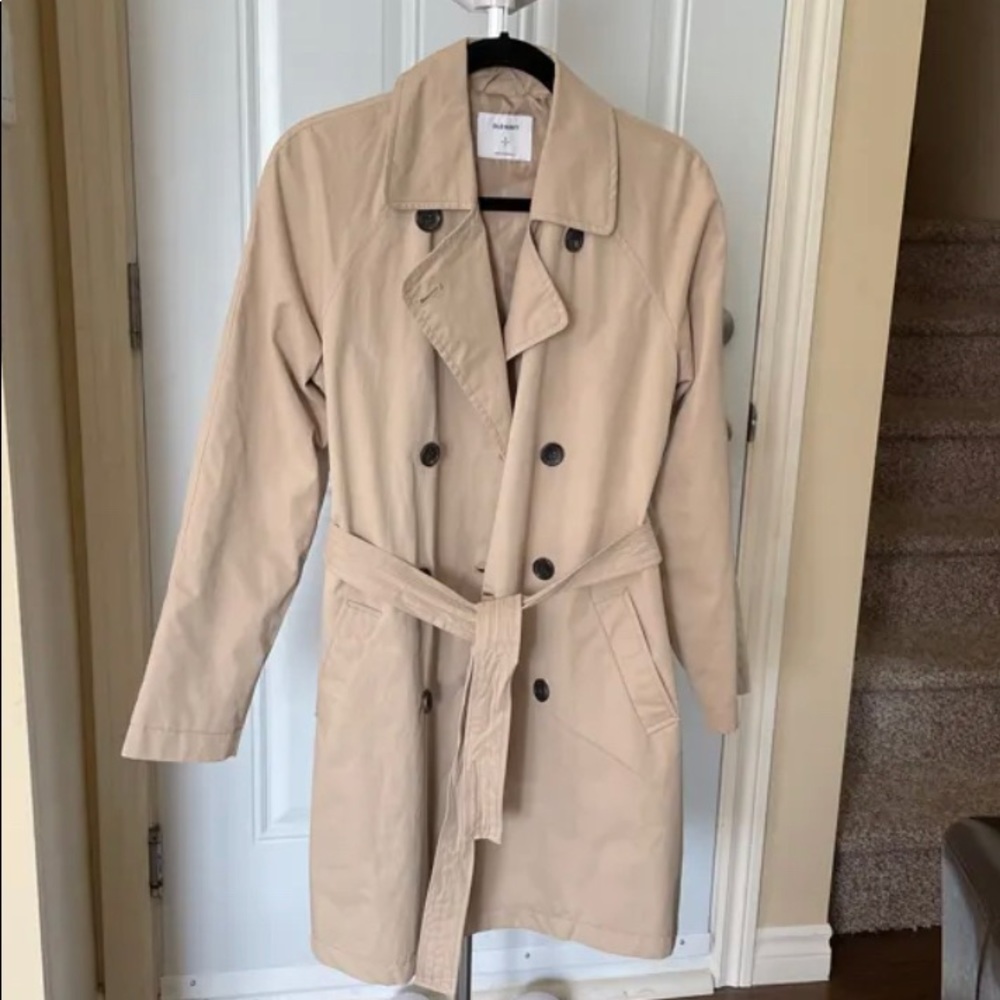 Old navy trench-coat